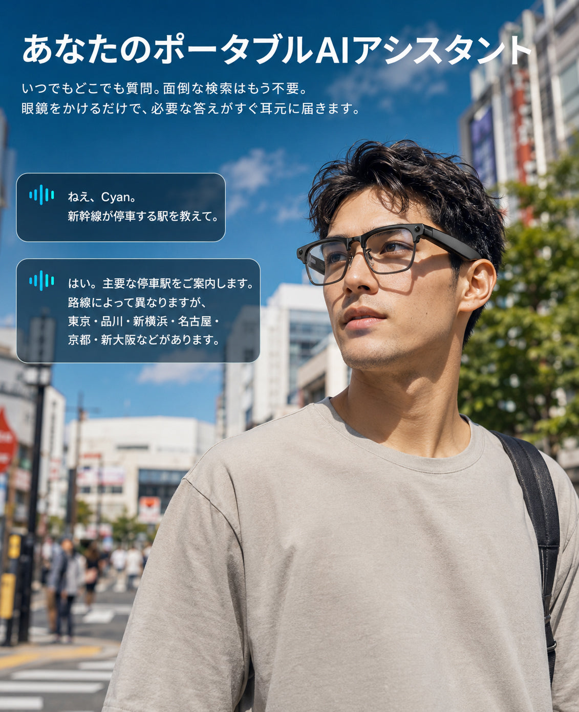 EGQINR AIスマートグラス ブルーライトカットレンズ 1080Pカメラ 137言語翻訳 BT5.4通話 IP65防水 iOS/Android対応